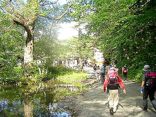 中川沿いに歩く